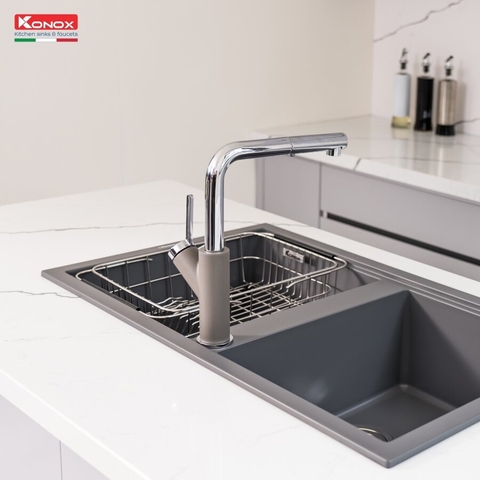 Vòi rửa bát Konox Artan Grey