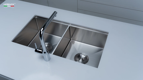 Chậu rửa bát Nobinox Lumia NJ524 - 2 hố cân, Inox 304 Posco