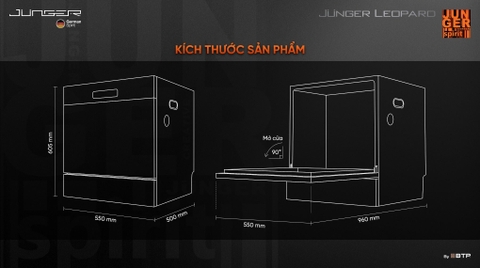 Máy rửa bát Junger DWJ-103 13 bộ - AI công nghệ mới thông minh