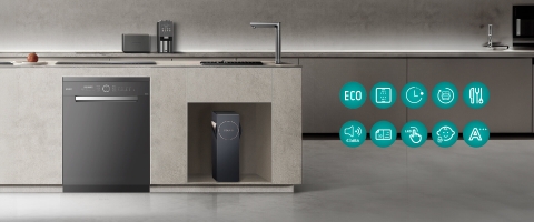 Máy rửa bát Grandx SMS8GX89G Series 8 - Sấy Khí Nóng & UV Diệt Khuẩn