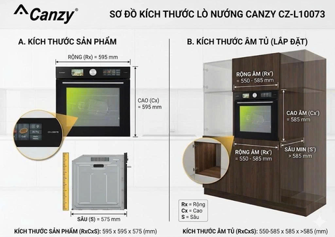 Lò Nướng Âm Tủ Canzy CZ-L10073