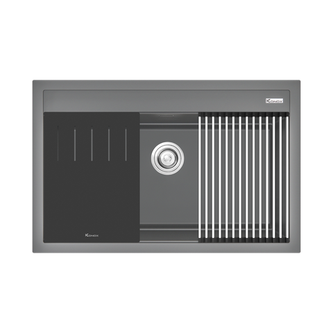 Chậu Rửa Bát Đá Konox Granite Terra 790S Grey - Nhập Italia