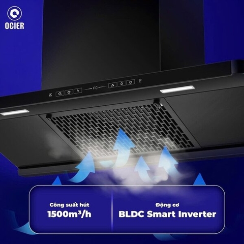 Máy hút mùi Ogier Tự động làm sạch GLE 979 ATDC
