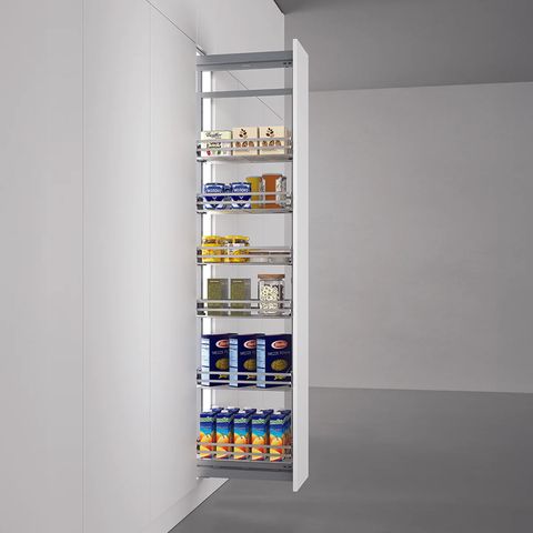 Rổ tủ đồ khô cánh kéo Hafele DOLCE 548.65.005 | Inox 304 cao cấp