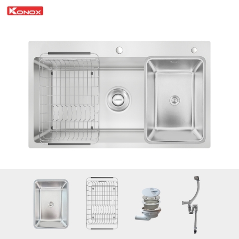 Chậu Rửa Bát KN8248SO Dekor: Chống Xước Linen - Workstation Sink