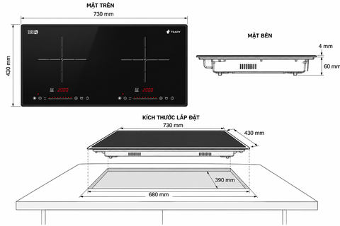 Bếp từ đôi TEADY TD-SD300II PROMAX