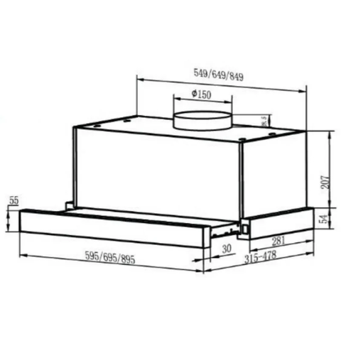 Máy hút mùi âm tủ FS SYP 60EB
