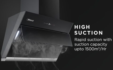Máy Hút Mùi Binova BI-555Luxury-70 Kính Đen 70cm