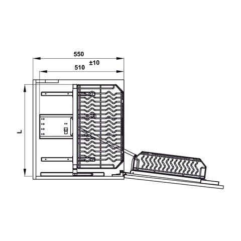 Rổ tủ đồ khô Hafele Kara Swing 595.71.043