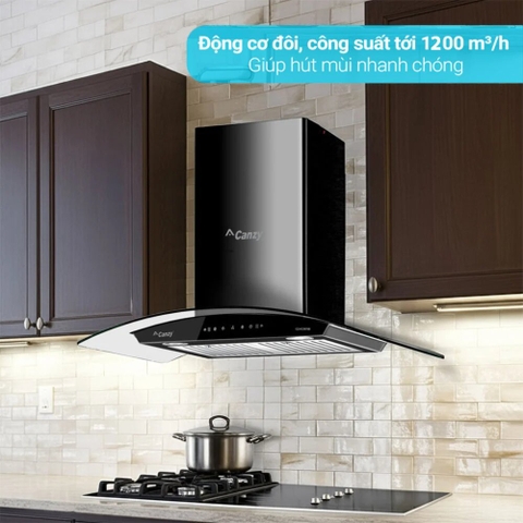 Máy hút mùi Canzy CZ-KC3870B | Kính cong