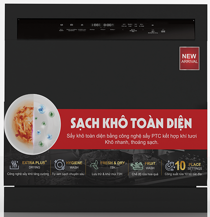 Máy rửa bát KOCHER X10 PRO - 10 bộ - Sấy độc lập & Tia UV diệt khuẩn