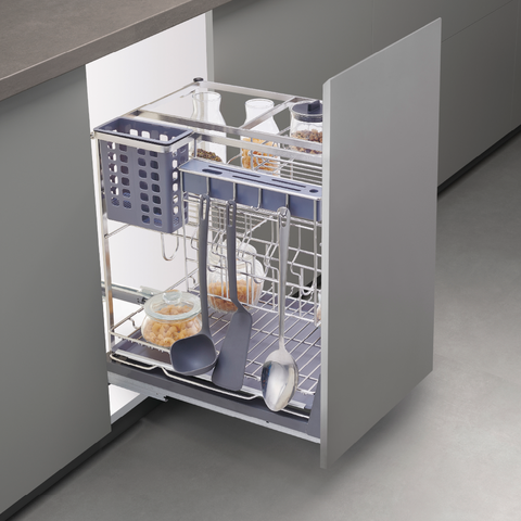 Giá đựng chai lọ gia vị dao thớt nan dẹt GrandX XK.35S1