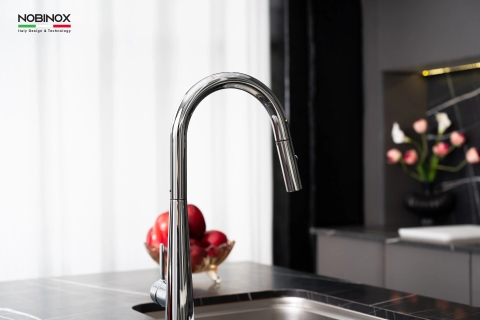 Vòi rửa bát dây rút Nobinox Winto NX500