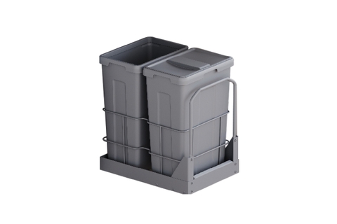 Thùng rác đôi GrandX XW.D40M1 42L cỡ lớn lắp âm tủ