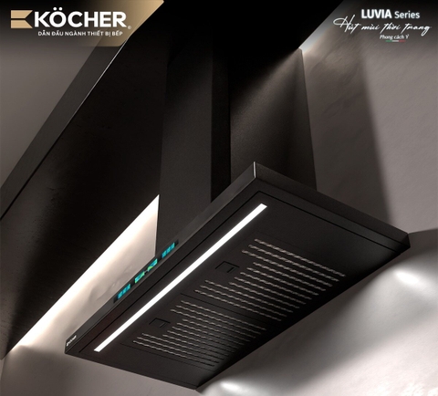 Máy hút mùi Kocher LUVIA BLACK 90cm – Kính Nano Matte
