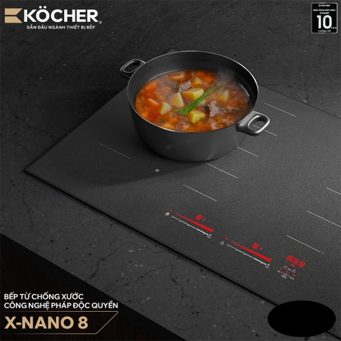 Bếp Từ Kocher X-Nano 8 nhập Đức, E.G.O, Kính tinh thể Nano Pháp