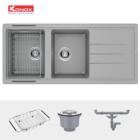 Chậu rửa bát đá Konox Phoenix 1160 Grey