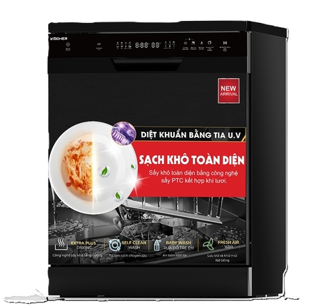 Máy rửa bát KOCHER X16B - 17 bộ - Tiệt trùng U.V Light
