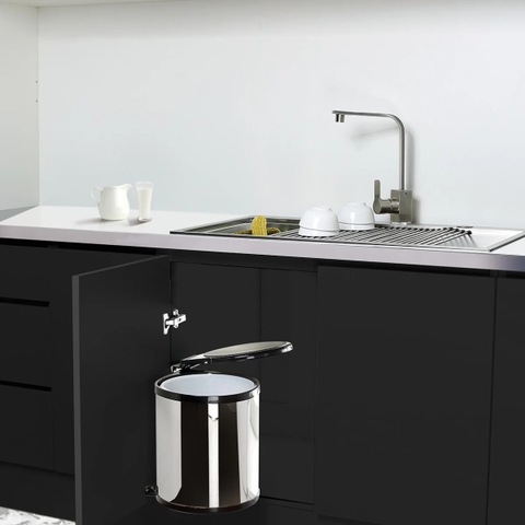 Thùng rác gắn cánh Hafele Viola 502.24.003 - Inox 304 - 8L