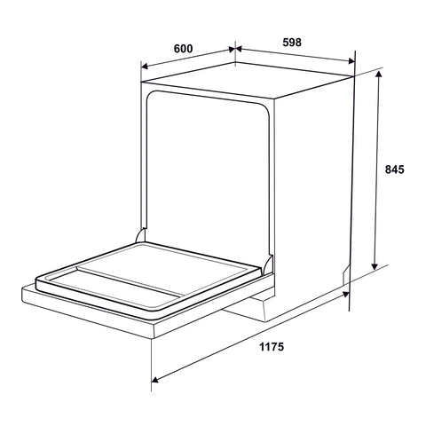 Máy rửa chén độc lập Hafele HDW-F6031G 535.29.651