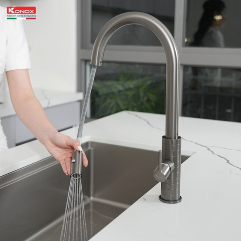 Vòi rửa bát Konox Venice Gun Metal - Sắc màu xám chì