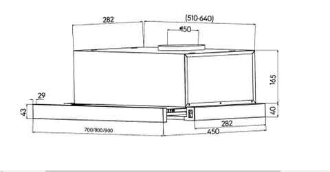 Máy hút mùi âm tủ kéo rút 90cm CZ-EH89GL
