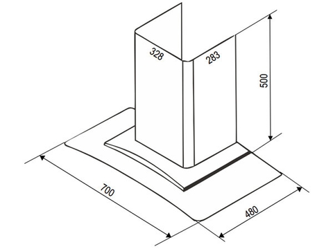 Máy Hút Mùi Bauer BC 70EC3B - Kính cong đen mẫu mới 2026