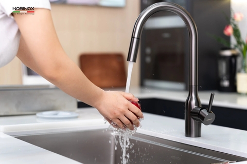 Vòi rửa bát dây rút Nobinox Aqua NX664D