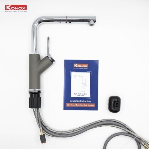 Vòi rửa bát Konox Artan Grey