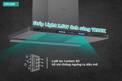 Hút mùi GX H70T82Pro – Hút khỏe, vận hành êm, thiết kế sang trọng