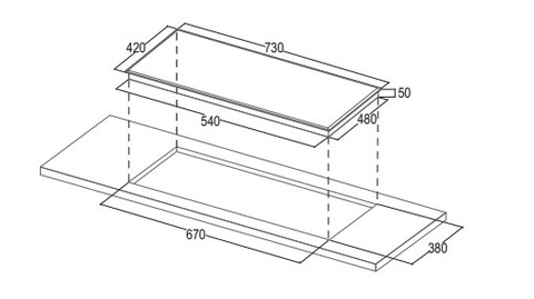 Bếp Từ Bauer BE 820GT nhập Đức - Schott Ceran nguyên khối
