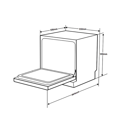 Máy rửa chén để bàn Hafele HDW-T5551B (538.21.340) - 10 Bộ