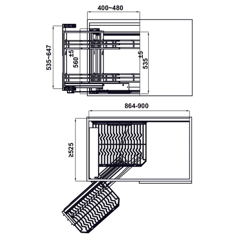Rổ góc nan Ovan Hafele OLLA (548.21.022) - Inox 304 - Liên hoàn