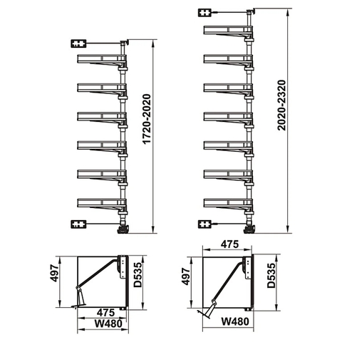 Rổ xoay Hafele KARA VARIO 595.82.815