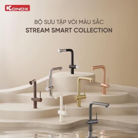Vòi rửa bát Konox Stream Smart Nude - Tiết kiệm 40% nước