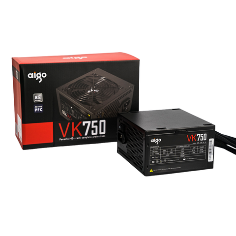 Nguồn máy tính AIGO VK750 - 750W (85 Plus/ Active PFC/ Single Rail)