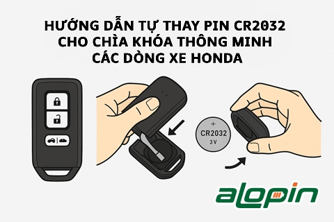 Hướng dẫn tự thay pin CR2032 cho chìa khóa thông minh các dòng xe Honda