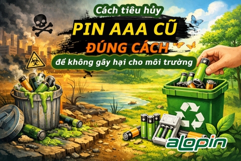 Cách tiêu hủy pin AAA cũ đúng cách để không gây hại cho môi trường