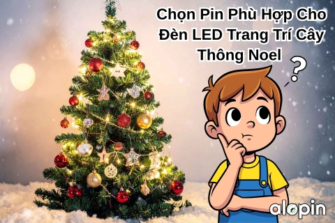Chọn Pin Phù Hợp Cho Đèn LED Trang Trí Cây Thông Noel