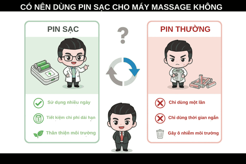 Có Nên Dùng Pin Sạc Cho Máy Massage Không? – Giải Đáp Từ Chuyên Gia Pin Alo Pin