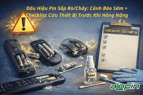 Dấu Hiệu Pin Sắp Rò/Chảy: Cảnh Báo Sớm + Checklist Cứu Thiết Bị Trước Khi Hỏng Nặng