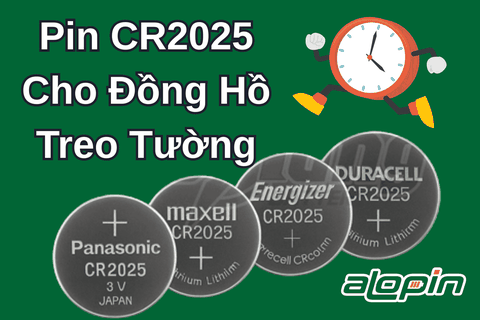 Pin CR2025 Cho Đồng Hồ Treo Tường