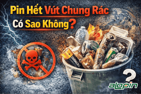 Pin Hết Vứt Chung Rác Có Sao Không?