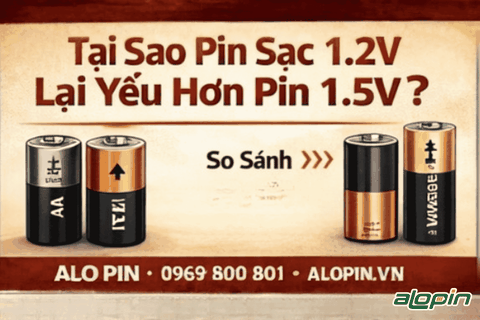 Tại Sao Pin Sạc 1.2V Lại Yếu Hơn Pin 1.5V?