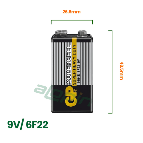 Pin GP Supercell 9V / 6F22 - Chính Hãng