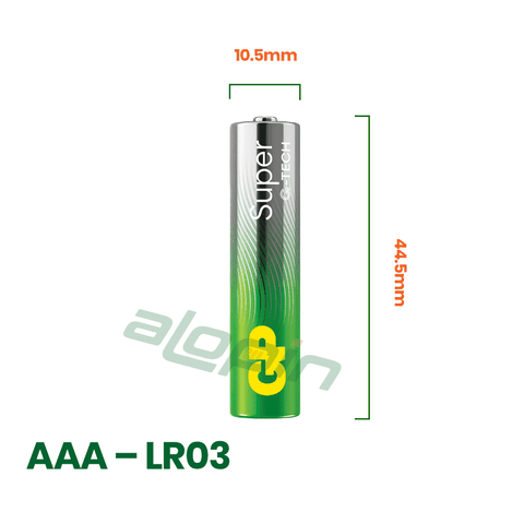 Pin GP Super Alkaline AAA 1.5V (Vỉ 2 Viên) – Chính Hãng
