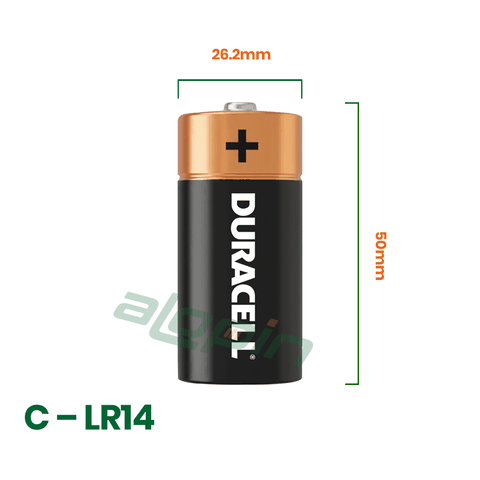 Pin Duracell Coppertop Alkaline C 1.5V (Pin Trung) - Chính Hãng