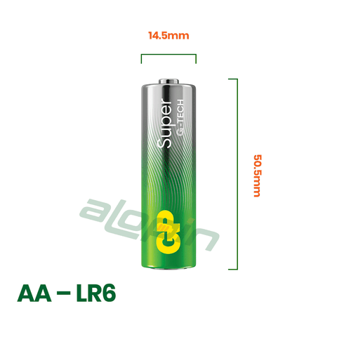Pin GP Super Alkaline AA 1.5V (Vỉ 2 Viên) – Chính Hãng