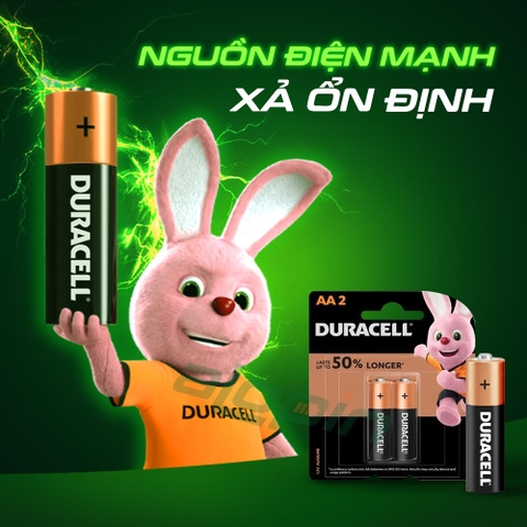 Pin Duracell Coppertop Alkaline AA 1.5V (Vỉ 2 Viên) – Chính Hãng
