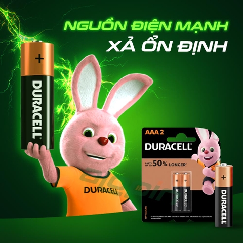 Pin Duracell Coppertop Alkaline AAA 1.5V (Vỉ 2 Viên) – Chính Hãng